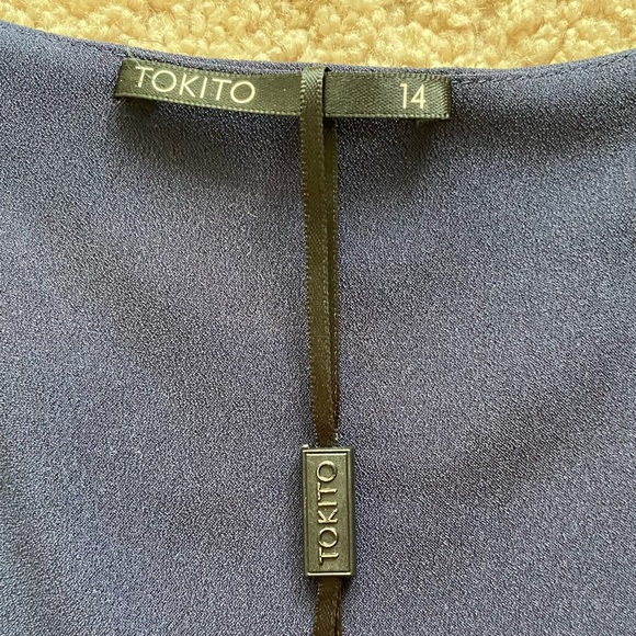 Tokito Midi Dress, Navy, Size 14 - Picture 3 of 3